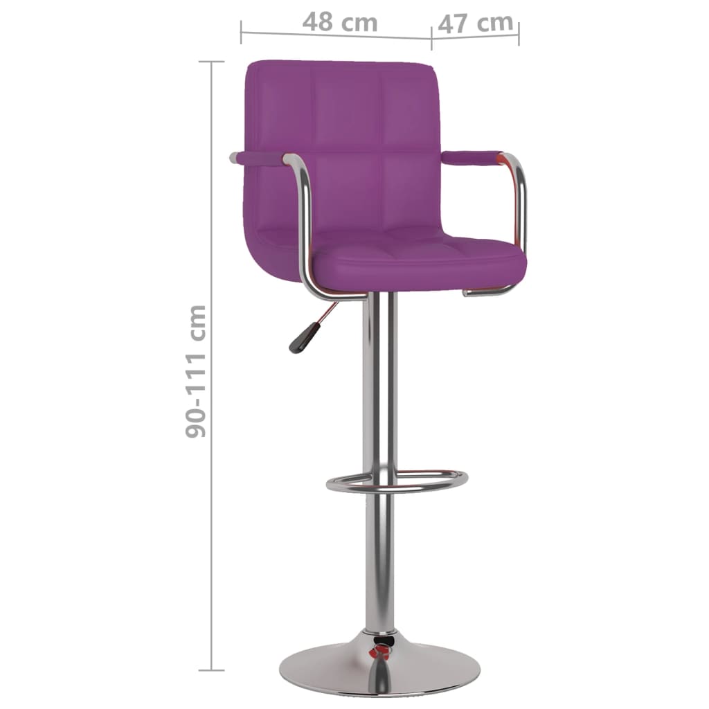 Sgabelli da Bar 2 pz Viola in Similpelle - homemem39