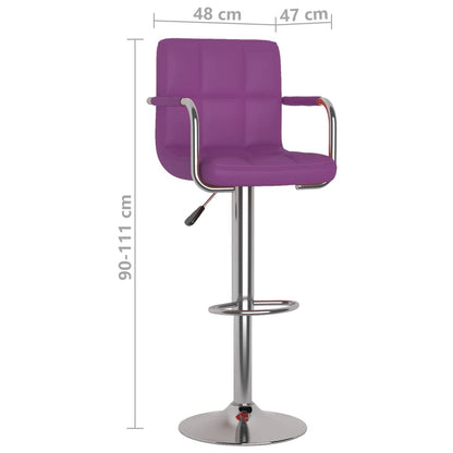 Sgabelli da Bar 2 pz Viola in Similpelle - homemem39