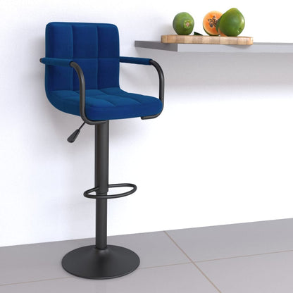 Sgabello da Bar Blu in Tessuto - homemem39