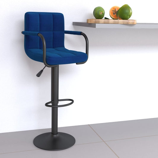 Sgabello da Bar Blu in Tessuto - homemem39