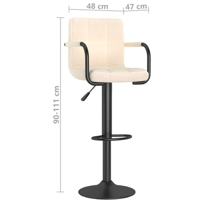 Sgabelli da Bar 2 pz Crema in Tessuto - homemem39