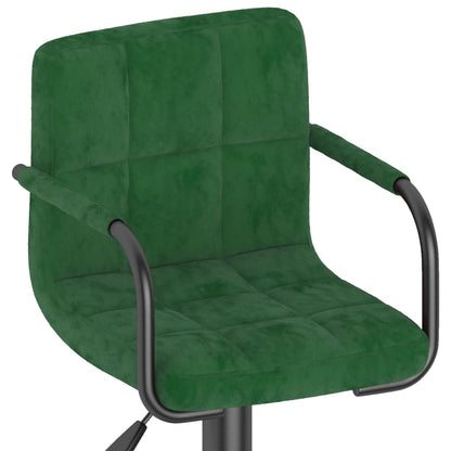 Sgabelli da Bar 2 pz Verde Scuro in Velluto - homemem39