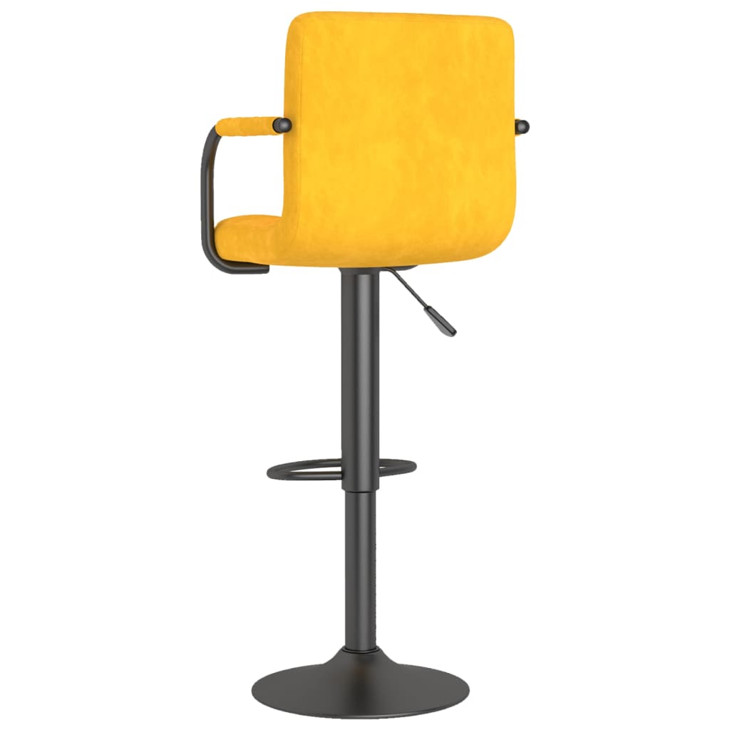 Sgabelli da Bar 2 pz Giallo Senape in Velluto - homemem39