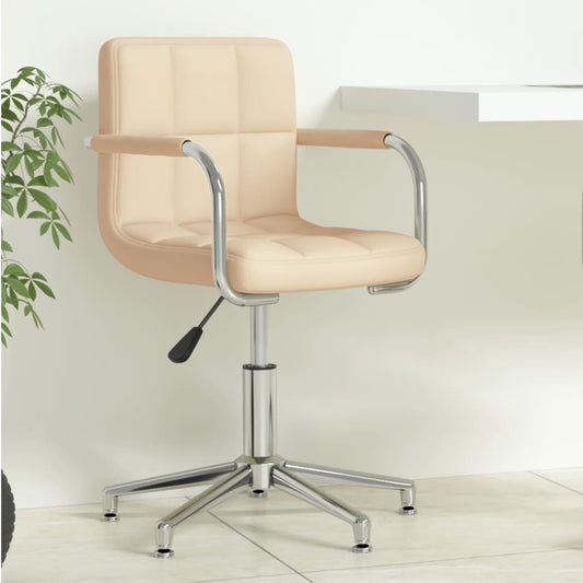 Sedia Girevole da Ufficio Crema in Tessuto - homemem39