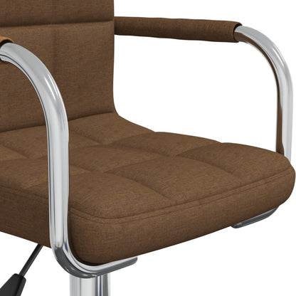 Sedia Girevole da Ufficio Marrone in Tessuto - homemem39