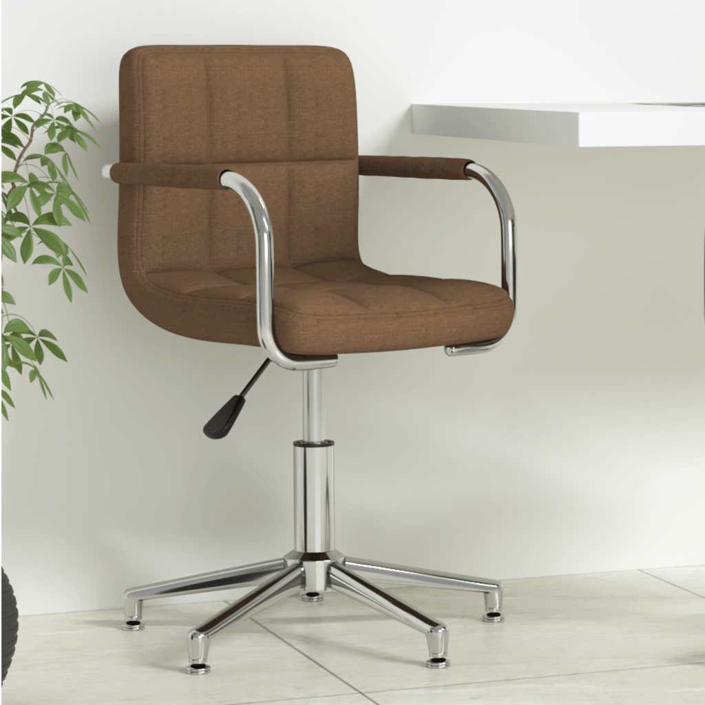 Sedia Girevole da Ufficio Marrone in Tessuto | homemem39