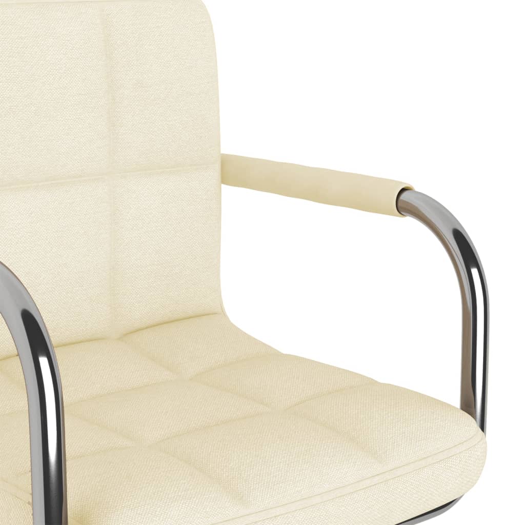 Sedia Girevole da Ufficio Crema in Tessuto - homemem39