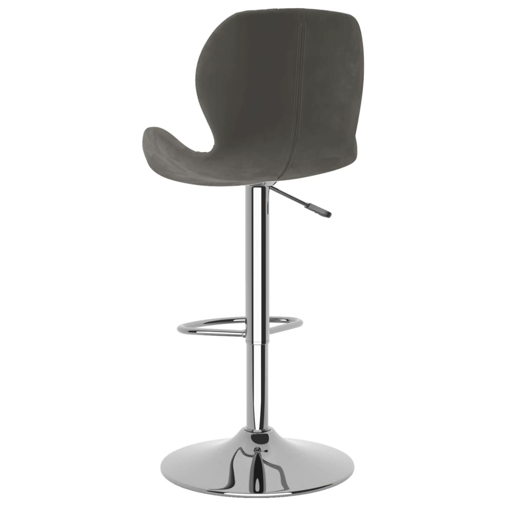 Sedie da Bar 2 pz Grigio Scuro in Velluto - homemem39