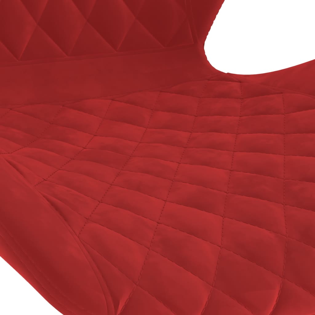 Sgabelli da Bar 2 pz Rosso Vino in Velluto