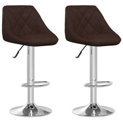 Sgabelli da Bar 2 pz Marroni in Similpelle - homemem39
