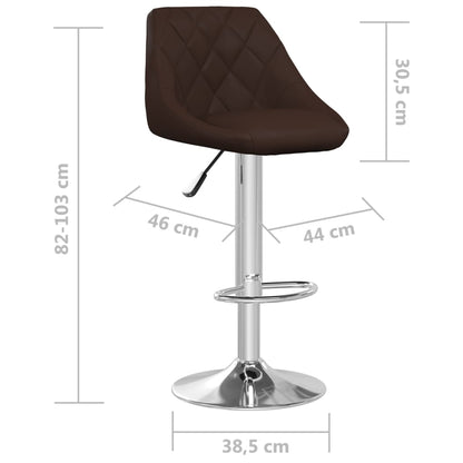Sgabelli da Bar 2 pz Marroni in Similpelle - homemem39