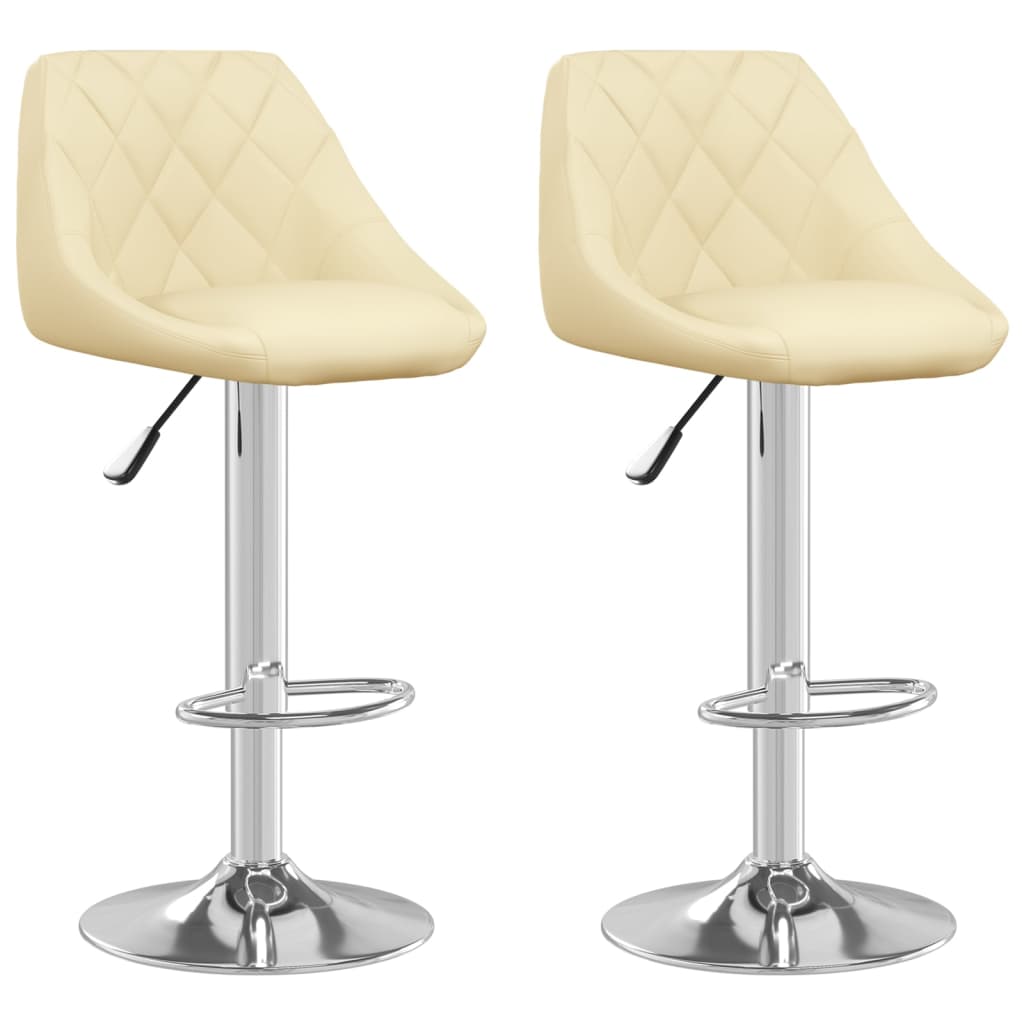 Sgabelli da Bar 2 pz Crema in Similpelle - homemem39