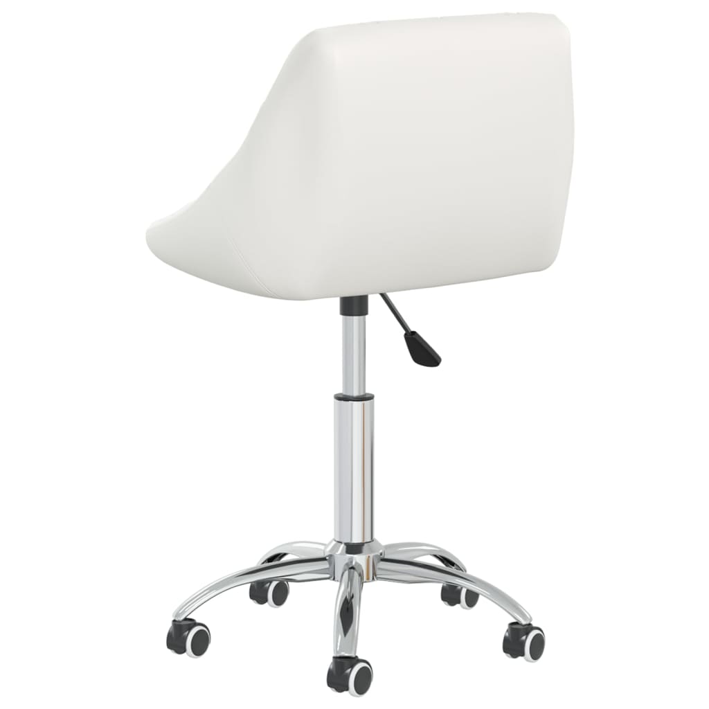 Sedia da Ufficio Girevole Bianca in Similpelle | homemem39