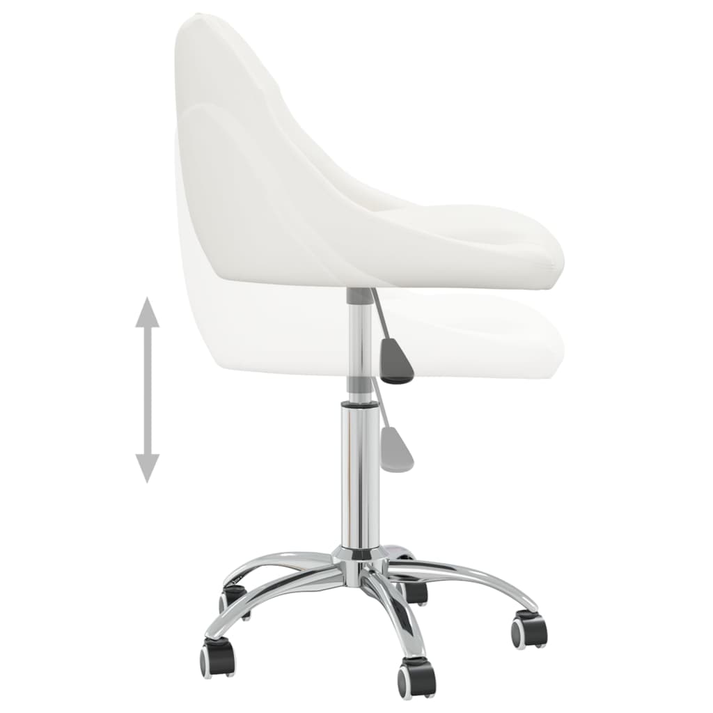 Sedia da Ufficio Girevole Bianca in Similpelle | homemem39