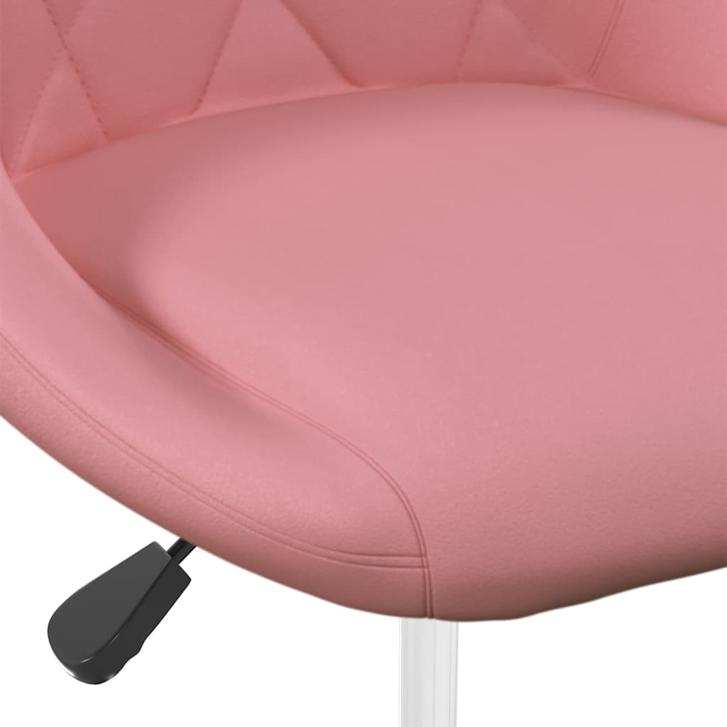 Sedie da Pranzo Girevoli 2 pz Rosa in Velluto | homemem39