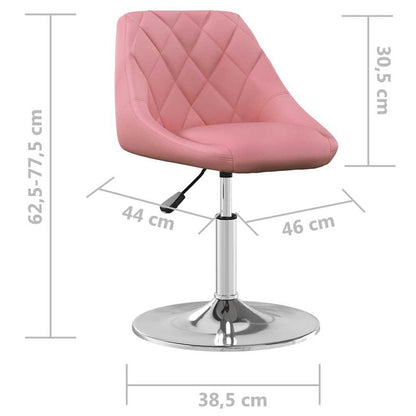 Sedie da Pranzo Girevoli 2 pz Rosa in Velluto | homemem39