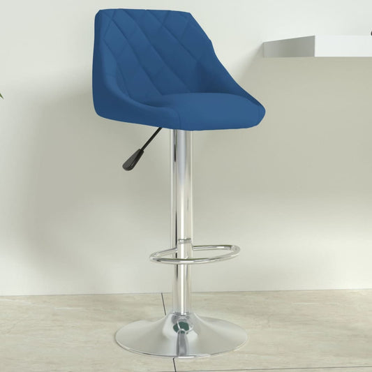 Sgabello da Bar Blu in Velluto - homemem39