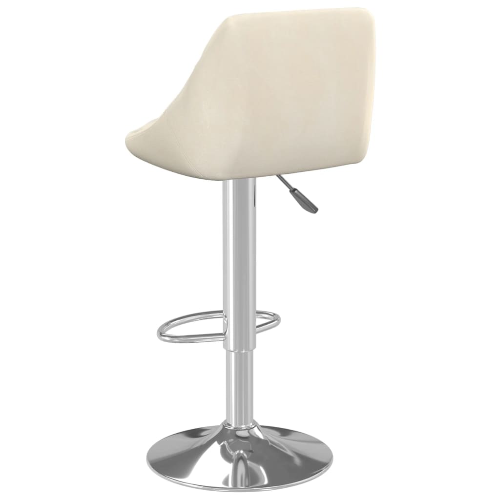 Sgabelli da Bar 2 pz Crema in Velluto - homemem39