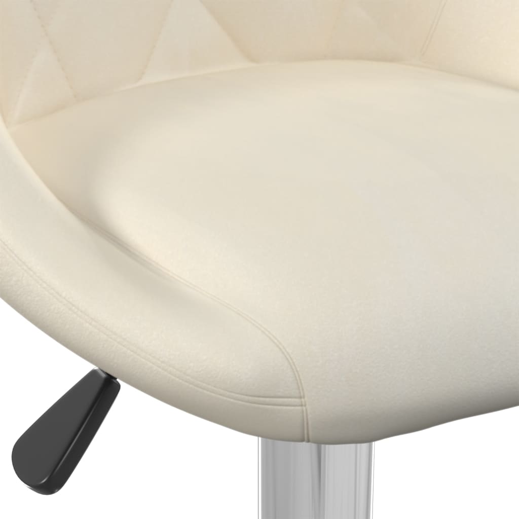 Sgabelli da Bar 2 pz Crema in Velluto - homemem39
