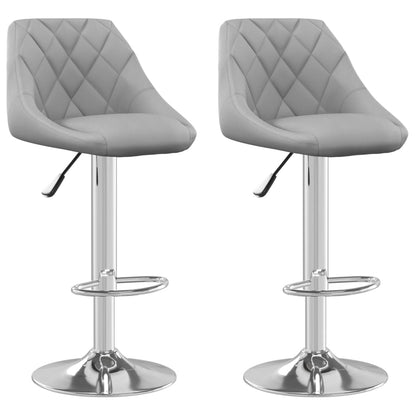 Sgabelli da Bar 2 pz Grigio Chiaro in Velluto - homemem39
