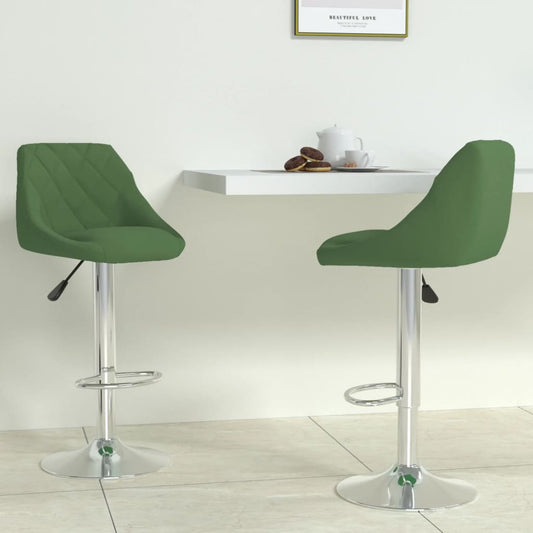 Sgabelli da Bar 2 pz Verde Scuro in Velluto - homemem39