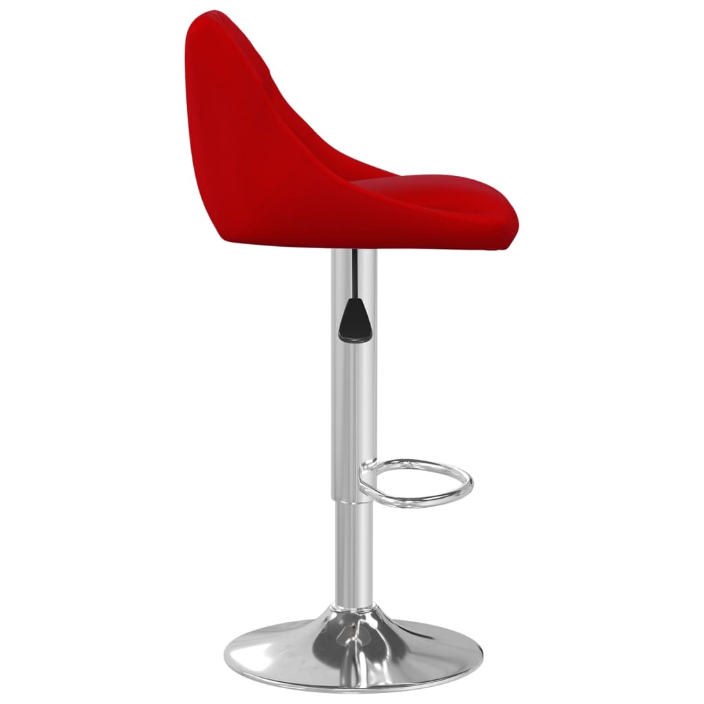 Sgabelli da Bar 2 pz Rosso Vino in Velluto - homemem39