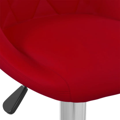 Sgabelli da Bar 2 pz Rosso Vino in Velluto - homemem39