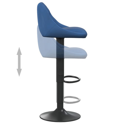 Sgabello da Bar Blu in Velluto - homemem39