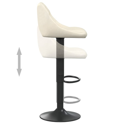 Sedie da Bar 2 pz Crema in Velluto - homemem39