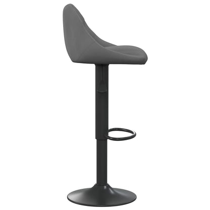 Sedie da Bar 2 pz Grigio Scuro in Velluto - homemem39