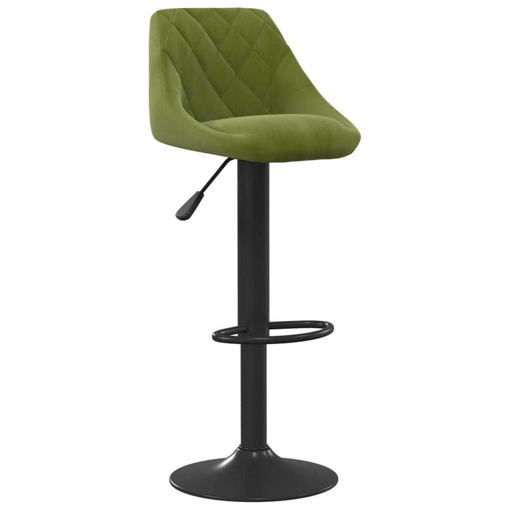 Sgabelli da Bar 2 pz Verde Chiaro in Velluto - homemem39