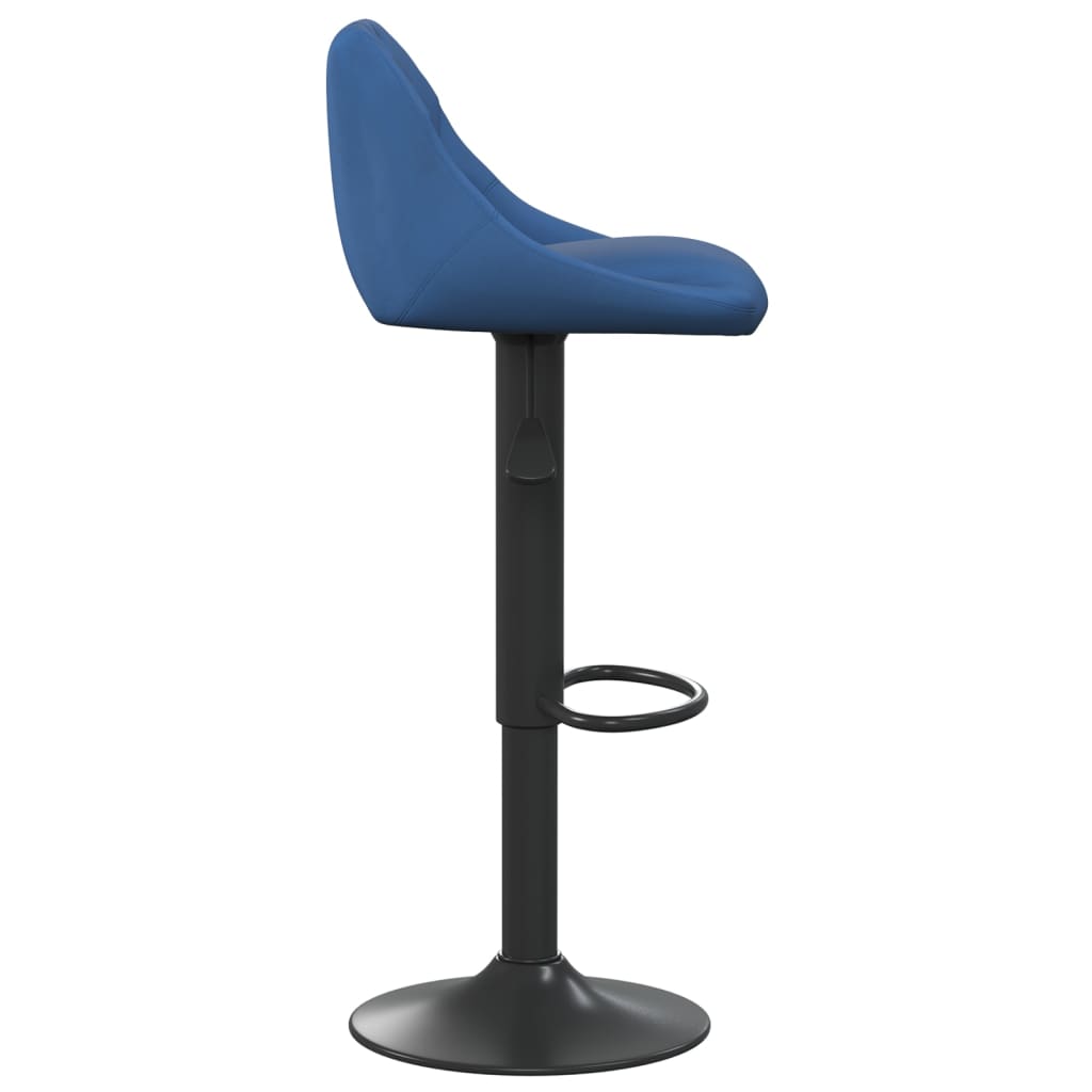 Sgabelli da Bar 2 pz Blu in Velluto - homemem39
