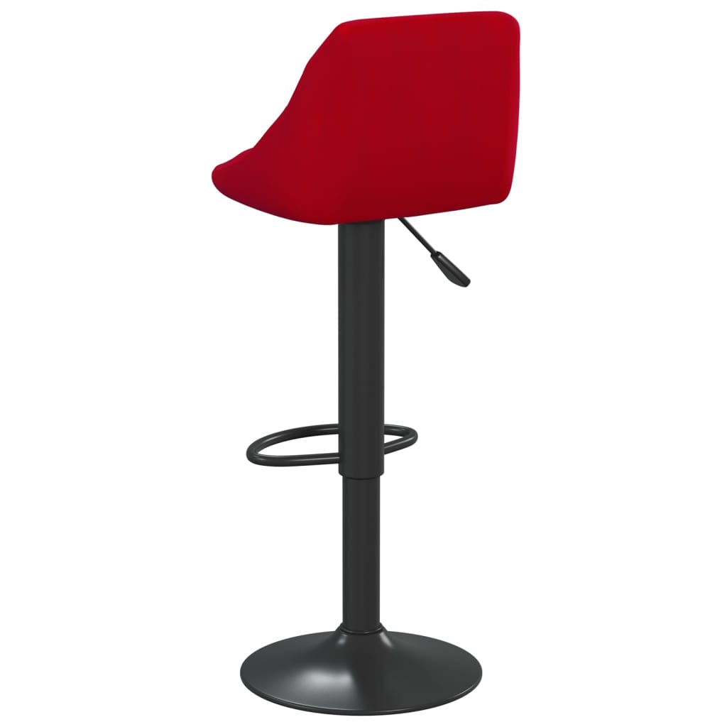 Sgabelli da Bar 2 pz Rosso Vino in Velluto - homemem39