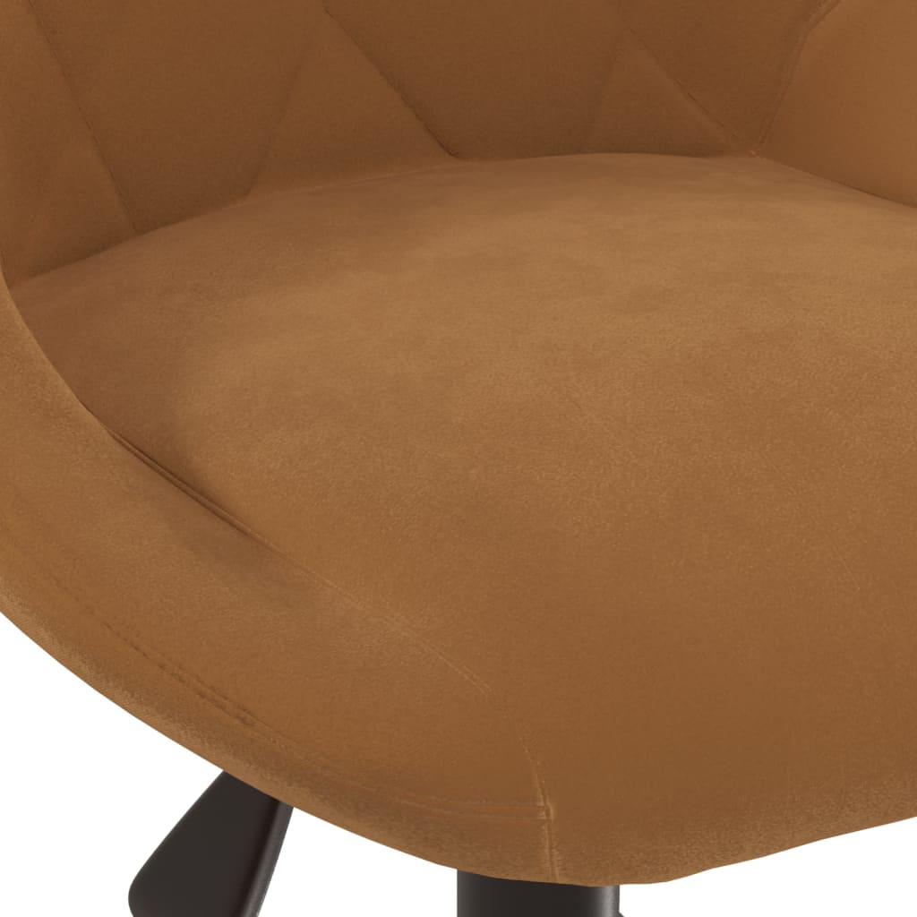 Sedia Girevole da Ufficio Marrone in Velluto - homemem39