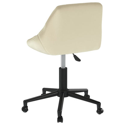 Sedia Girevole da Ufficio Crema in Velluto - homemem39