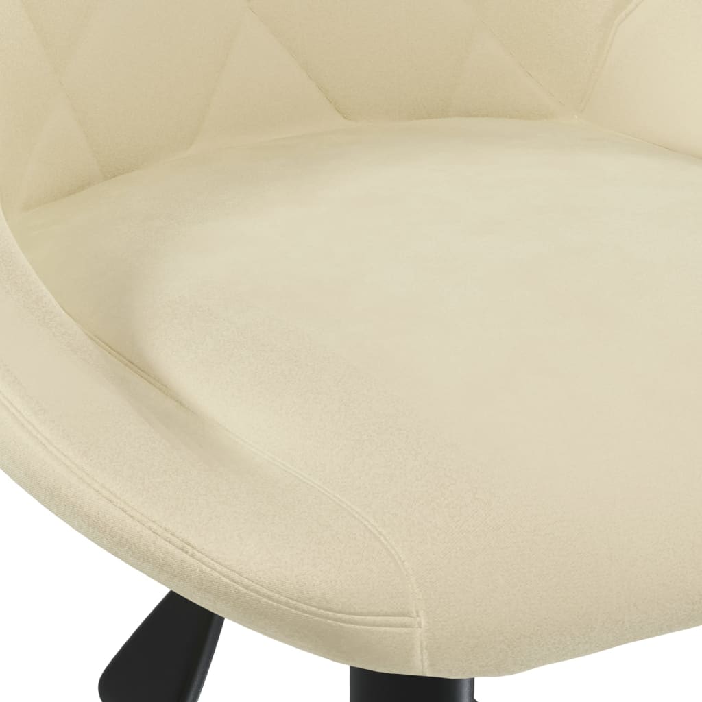 Sedia Girevole da Ufficio Crema in Velluto | homemem39