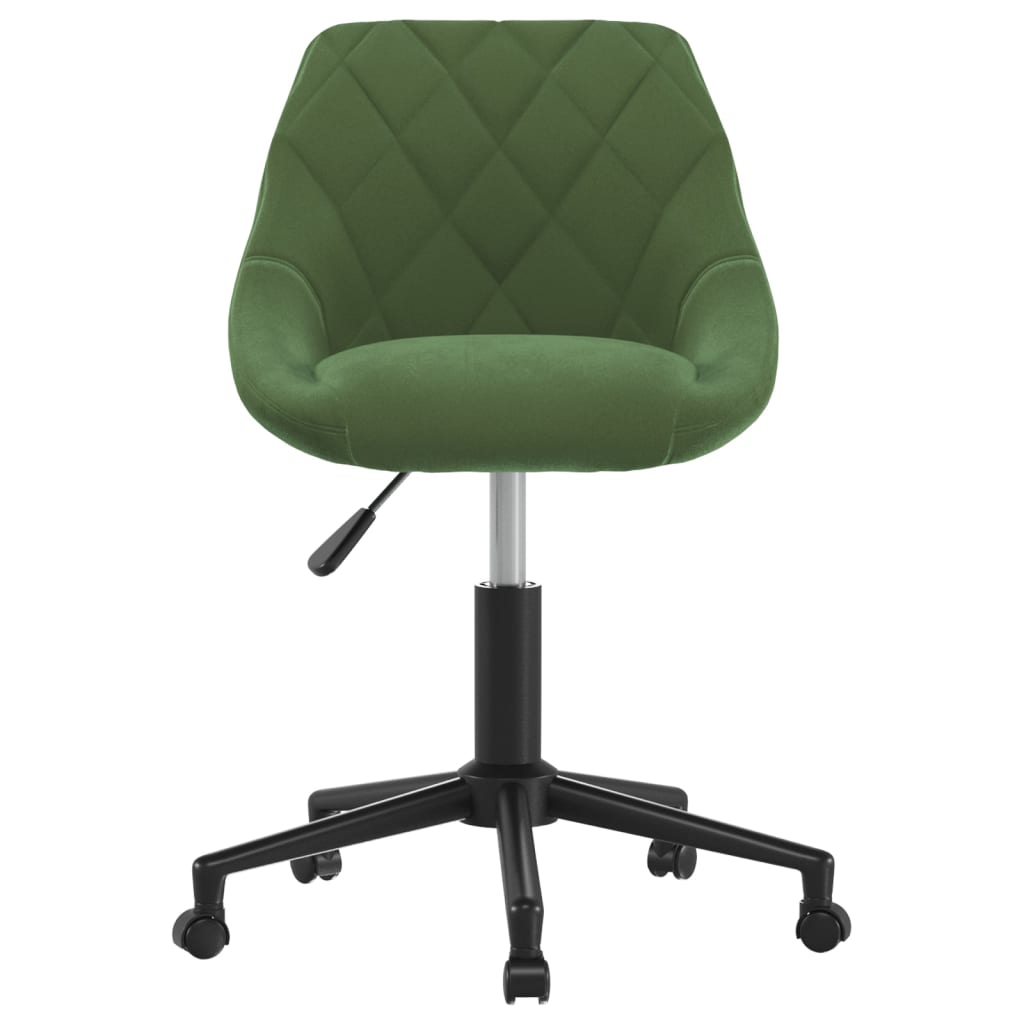 Sedia da Ufficio Girevole Verde Scuro in Velluto | homemem39