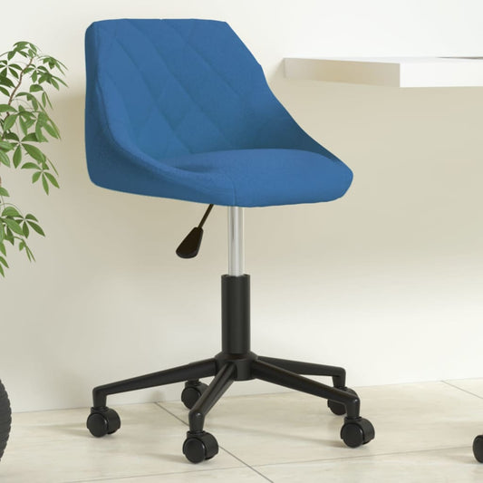 Sedia Girevole da Ufficio Blu in Velluto - homemem39