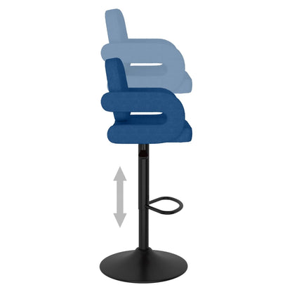 Sgabelli da Bar 2 pz Blu in Tessuto - homemem39