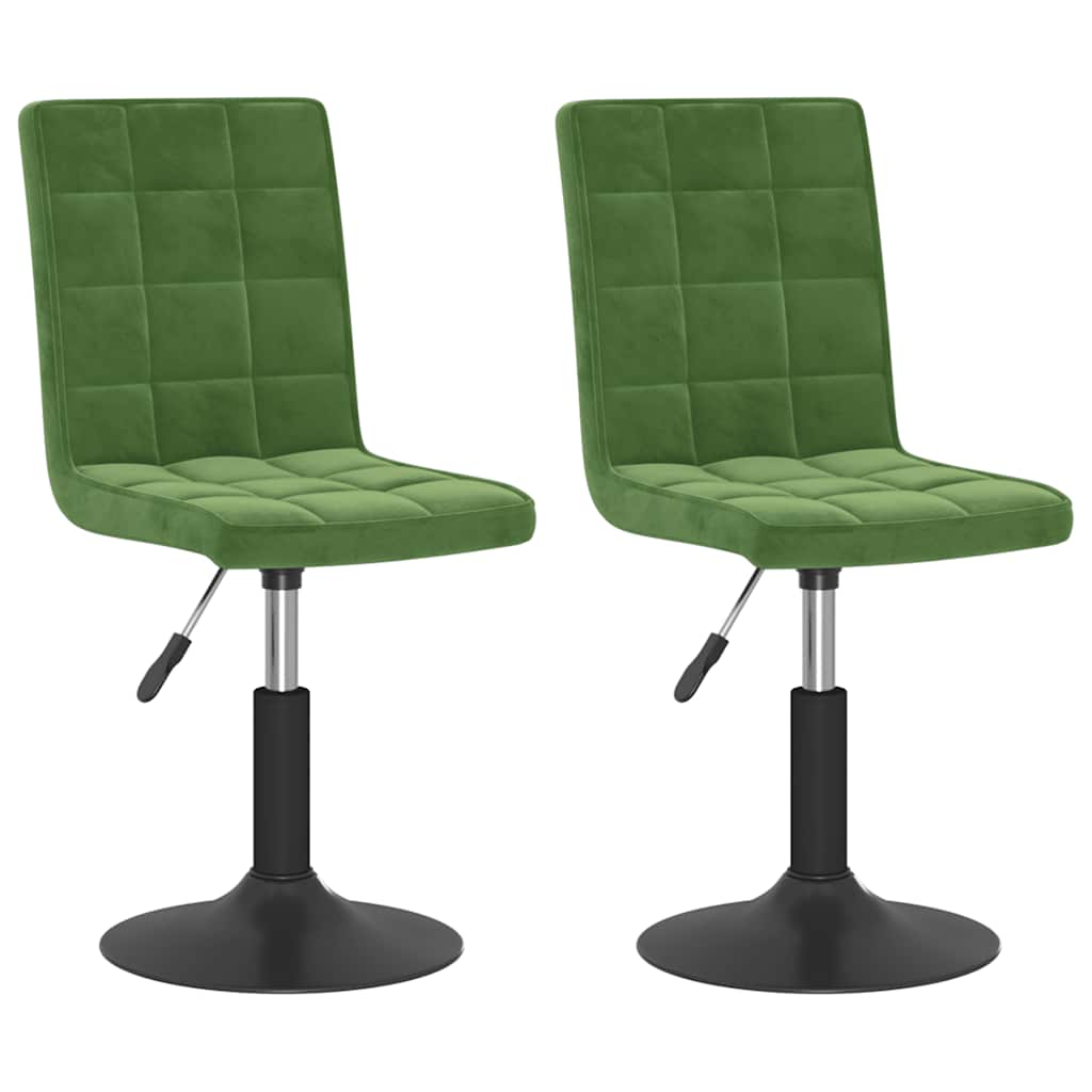 Sedie da Pranzo Girevoli 2 pz Verde Scuro in Velluto | homemem39