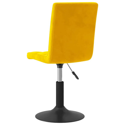 Sedie da Pranzo Girevoli 2 pz Giallo Senape in Velluto | homemem39
