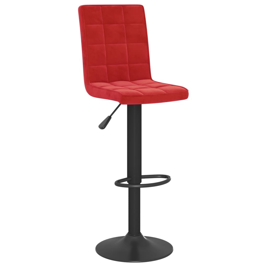 Sgabelli da Bar 2 pz Rosso Vino in Velluto - homemem39