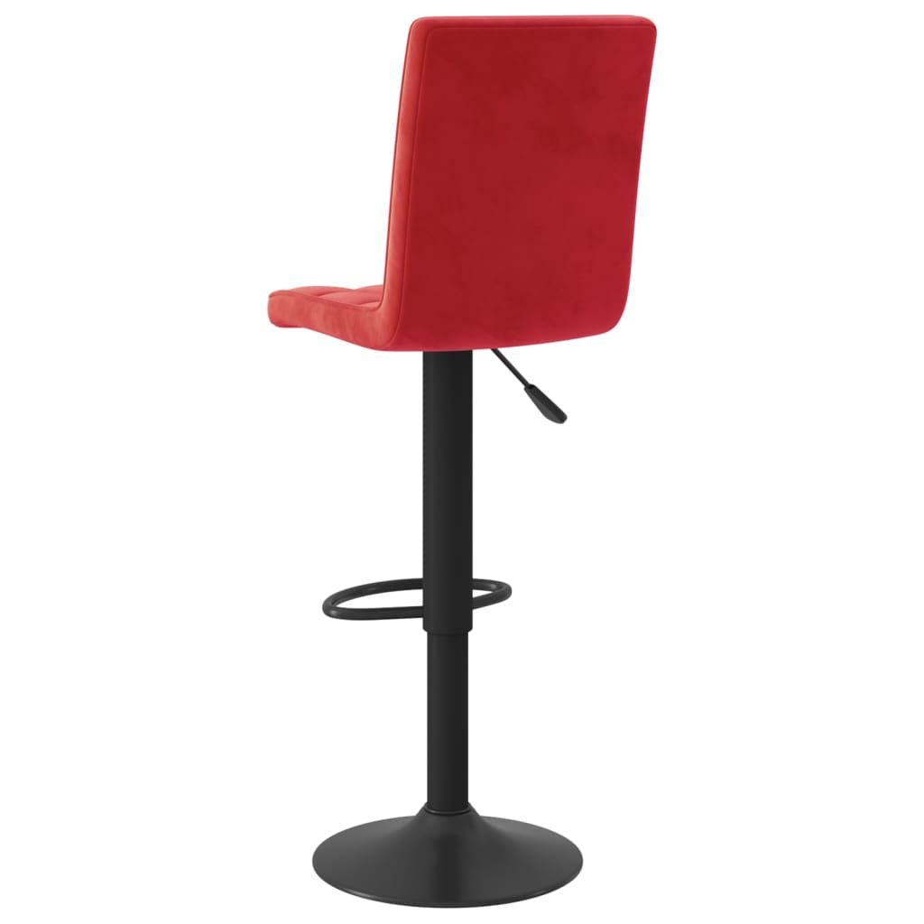 Sgabelli da Bar 2 pz Rosso Vino in Velluto - homemem39