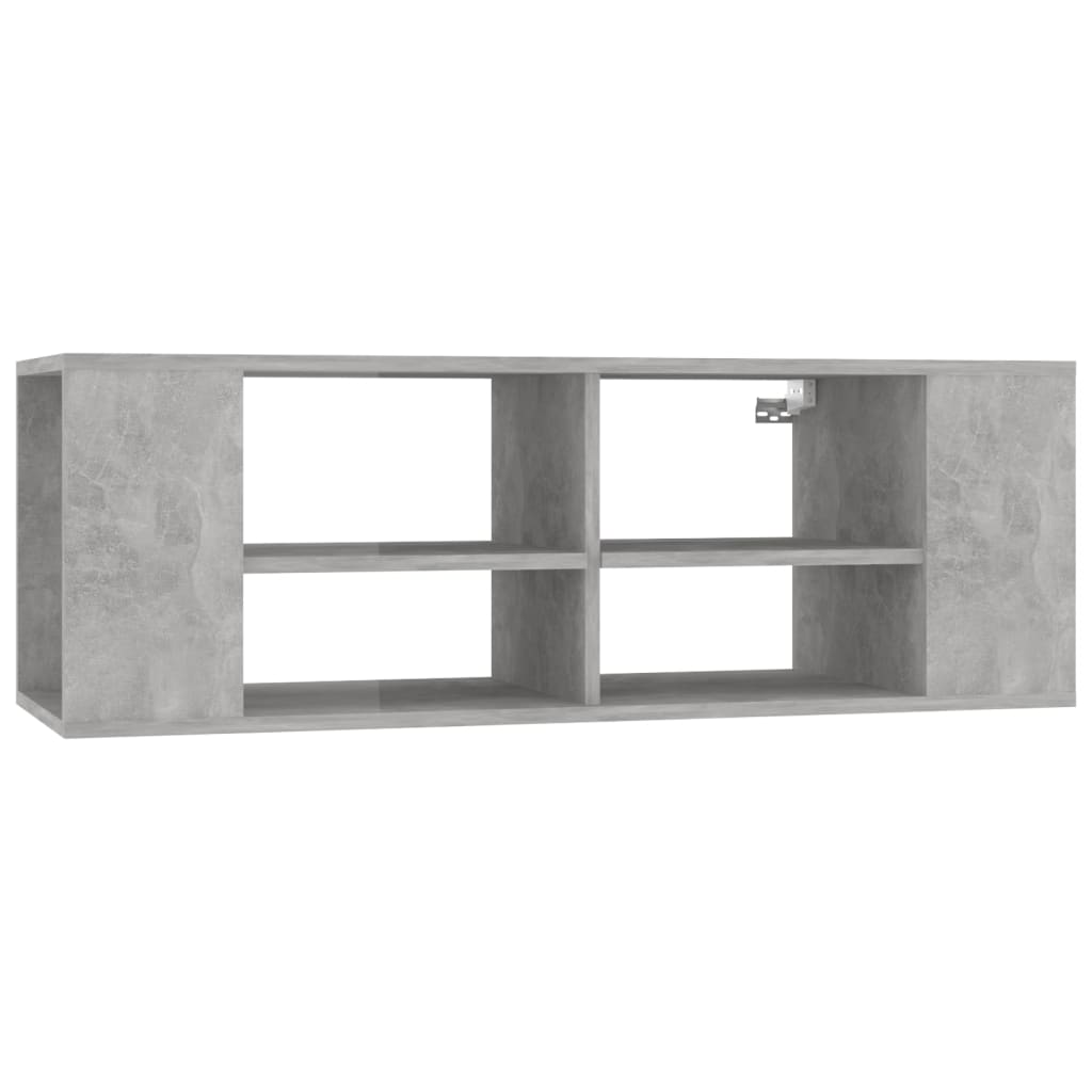 Mobile TV Parete Grigio Cemento 102x35x35 cm Legno Multistrato - homemem39