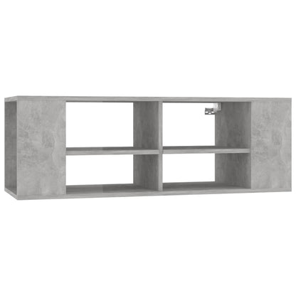 Mobile TV Parete Grigio Cemento 102x35x35 cm Legno Multistrato - homemem39