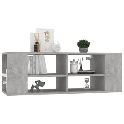 Mobile TV Parete Grigio Cemento 102x35x35 cm Legno Multistrato - homemem39