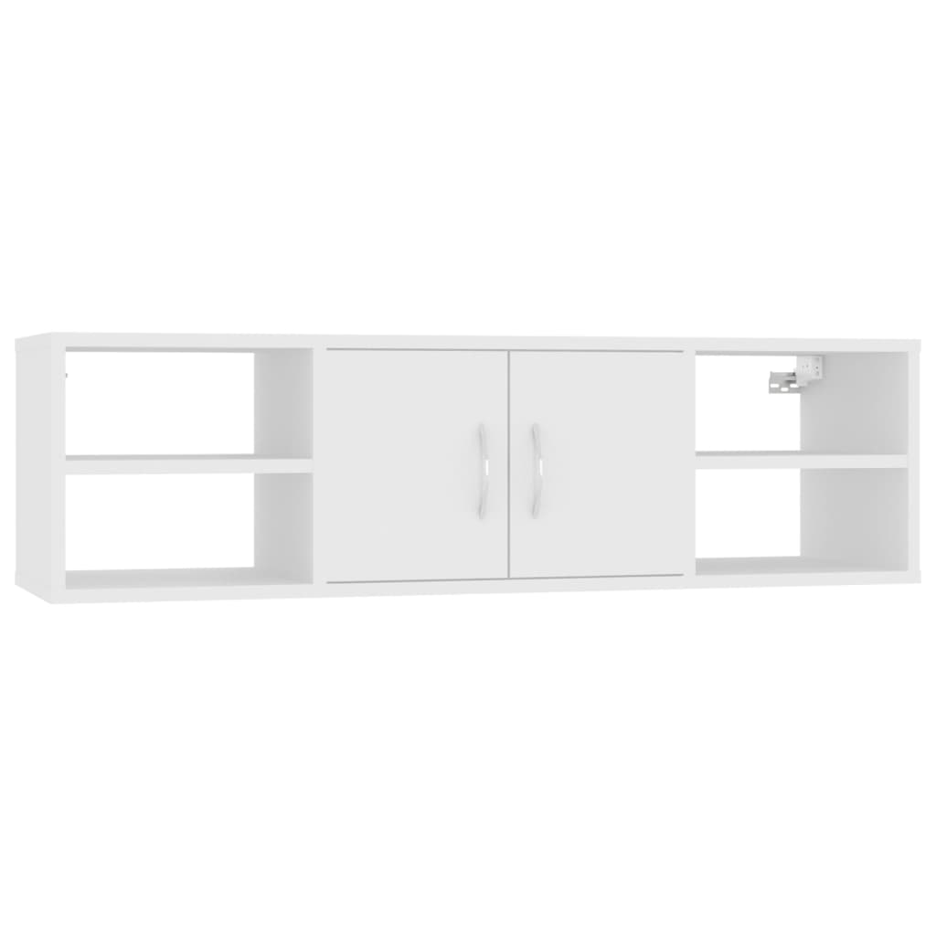 Scaffale a Parete Bianco 102x30x29 cm in Legno Multistrato | homemem39