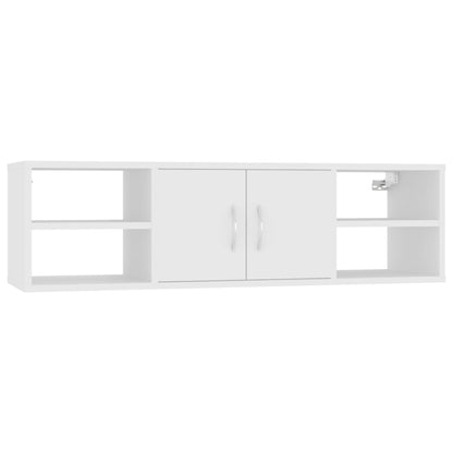 Scaffale a Parete Bianco 102x30x29 cm in Legno Multistrato | homemem39