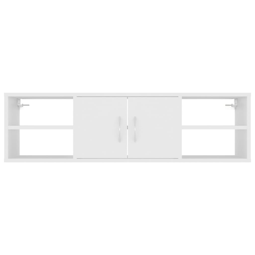 Scaffale a Parete Bianco 102x30x29 cm in Legno Multistrato | homemem39