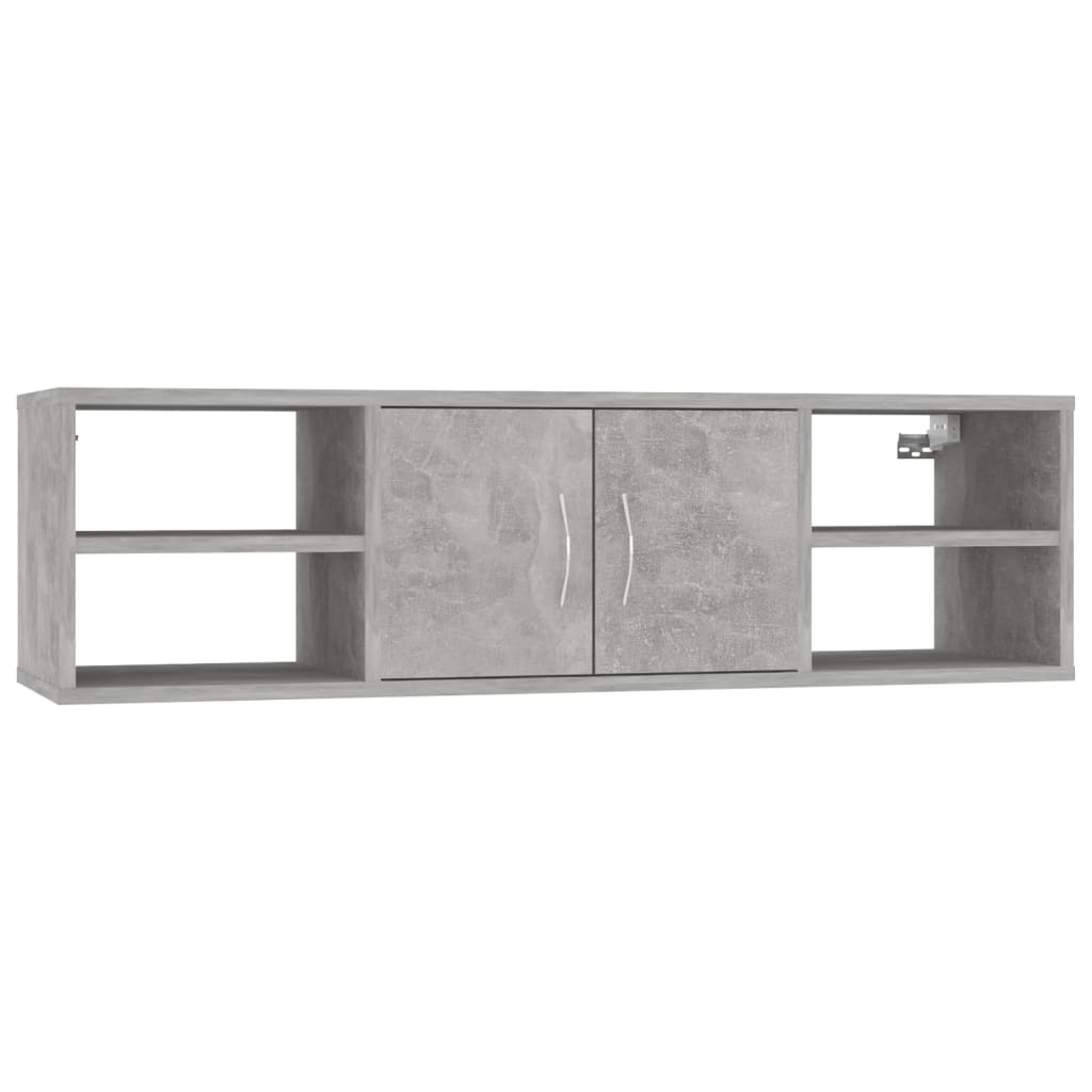 Scaffale a Parete Grigio Cemento 102x30x29 cm Legno Multistrato | homemem39
